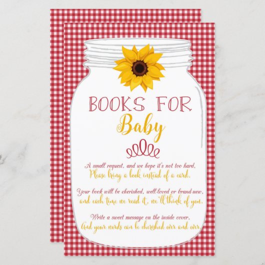 BBQ Baby shower Book Request Kaart (Voorkant / Achterkant)