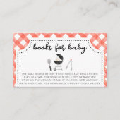 BBQ Baby shower Books voor Baby Visitekaartje (Voorkant)