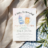 BBQ Baby shower Brouwen Biermelkfles Rustiek Kaart