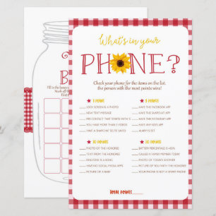 BBQ Baby shower Games Bingo, Phone Games