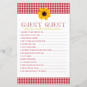 BBQ Baby shower Games die mammie kennen, gastwedst (Achterkant)