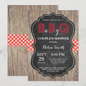 BBQ Baby shower Invitation Baby Q Backyard Bash Kaart (Voorkant / Achterkant)