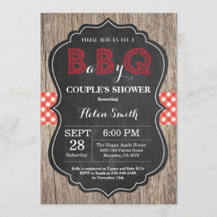 BBQ Baby shower Invitation Baby Q Backyard Bash Kaart