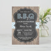 BBQ Baby shower Invitation Baby Q Backyard Boy Kaart (Staand voorkant)