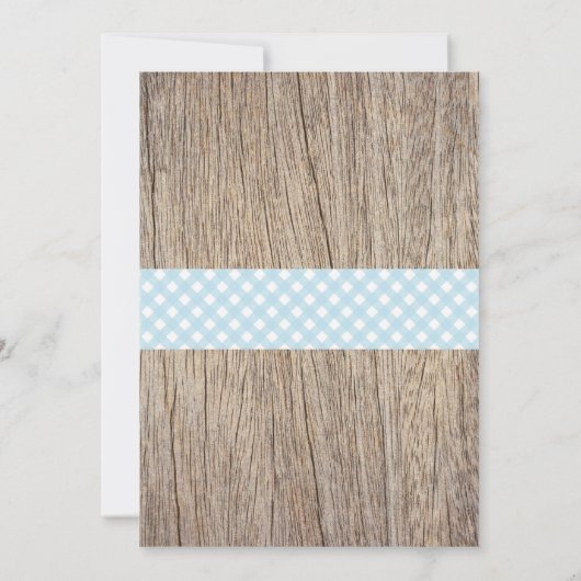 BBQ Baby shower Invitation Baby Q Backyard Boy Kaart (Achterkant)