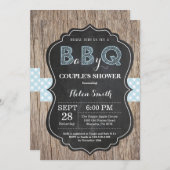 BBQ Baby shower Invitation Baby Q Backyard Boy Kaart (Voorkant / Achterkant)