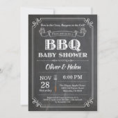 BBQ Baby shower Invitation Chalkboard Kaart (Voorkant)