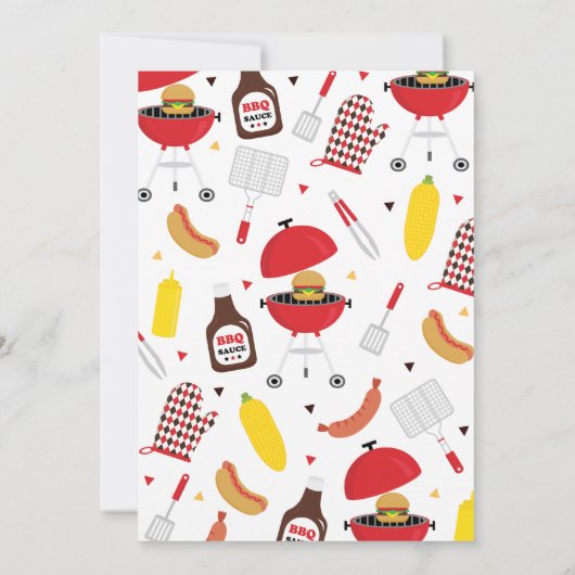BBQ-Baby shower Kaart (Achterkant)