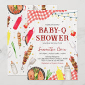 BBQ-Baby shower Kaart (Voorkant / Achterkant)