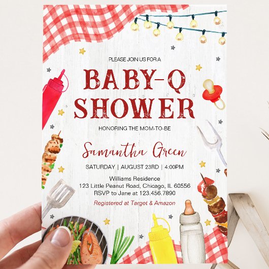 BBQ Baby Shower Kaart