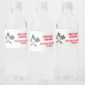 BBQ Baby shower koppels baby shower Waterfles Etiket