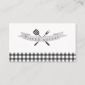 BBQ Baby shower Luier Raffle Grijs Plaid Informatiekaartje (Voorkant)