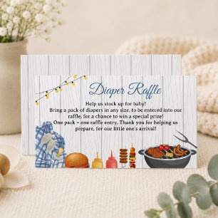 BBQ Baby Shower Luier Raffle Informatiekaartje