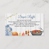 BBQ Baby Shower Luier Raffle Informatiekaartje (Voorkant)