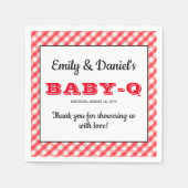 BBQ Baby shower Napkins Servet (Voorkant)