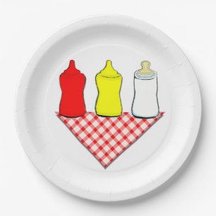 BBQ Baby Shower Papieren Bordje