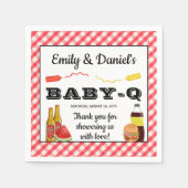 BBQ Baby shower papieren servetten (Voorkant)