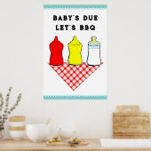 BBQ-Baby shower Poster (Keuken)
