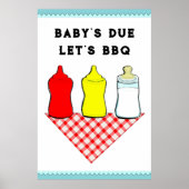 BBQ-Baby shower Poster (Voorkant)