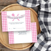 BBQ Baby shower Raad hoeveel  spel Kaart