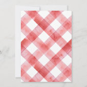 BBQ Baby shower Red Gingham Baby-Q Kaart (Achterkant)