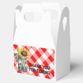 BBQ baby shower rode plaid gingham dank u Bedankdoosjes (Geopend)