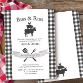 BBQ Baby shower Rustic  Grey Pset Kaart