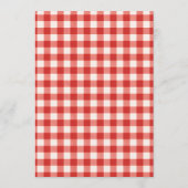 Bbq Baby Shower Rustieke Rode Gingham Kaart (Achterkant)