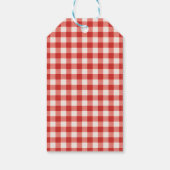 Bbq Baby Shower Rustieke Rood Gestreepte Stof Cadeaulabel (Achterkant)