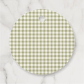 BBQ Baby Shower Salie Gingham Rustieke Aangepaste Bedankjes Labels (Achterkant)