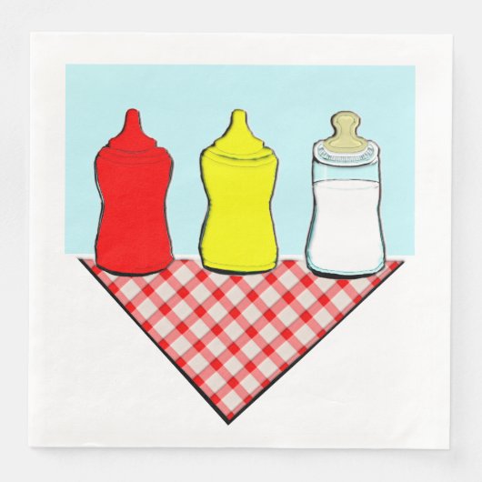 BBQ Baby Shower Servetten (Voorkant)