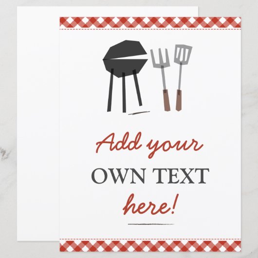 BBQ Baby shower Sign (Voorkant / Achterkant)