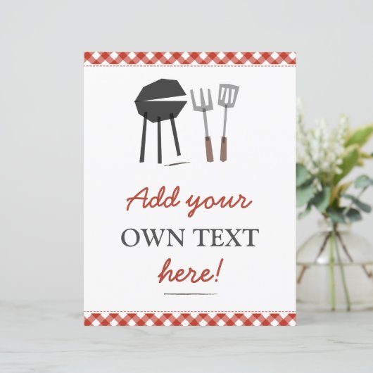 BBQ Baby shower Sign (Staand voorkant)