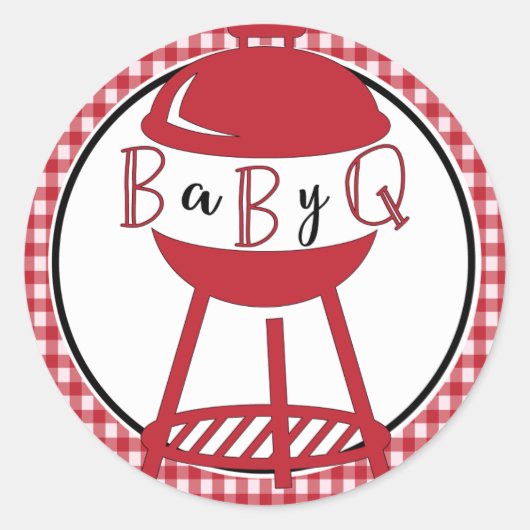 BBQ BABY SHOWER STICKERS (Voorkant)