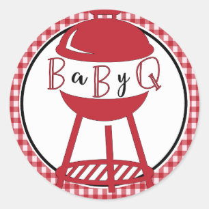 BBQ BABY SHOWER STICKERS