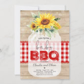 BBQ Baby shower Sunflower Baby Q Couples Shower Kaart (Voorkant)