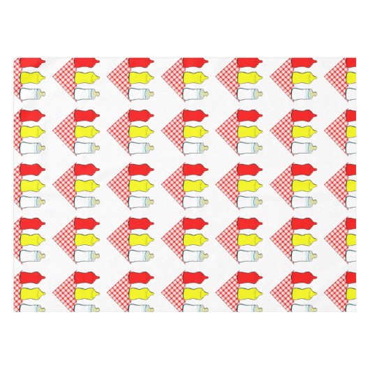 BBQ-Baby shower Tafelkleed (Voorkant (Horizontaal))