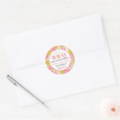 BBQ Baby shower Tropical Dank u Ronde Sticker (Envelop)
