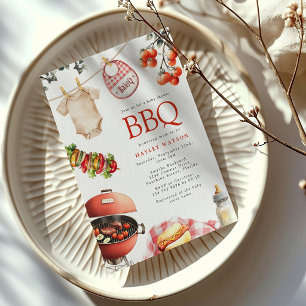 BBQ baby shower uitnodiging