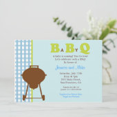 BBQ Baby shower Uitnodiging (Staand voorkant)