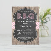BBQ Baby shower Uitnodiging Baby Q Achterwerproze (Staand voorkant)