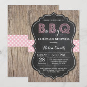 BBQ Baby shower Uitnodiging Baby Q Achterwerproze (Voorkant / Achterkant)