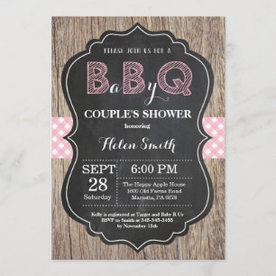 BBQ Baby shower Uitnodiging Baby Q Achterwerproze