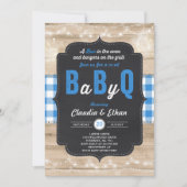 BBQ Baby shower Uitnodiging Baby Q Couples Shower (Voorkant)