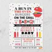 BBQ Baby shower-uitnodiging | Baby Q Uitnodiging (Voorkant / Achterkant)
