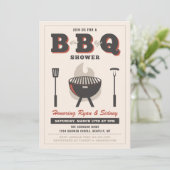 BBQ Baby shower Uitnodiging | Baby Q Uitnodigingen (Staand voorkant)