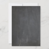 BBQ Baby shower Uitnodiging Chalkboard Blauw (Achterkant)