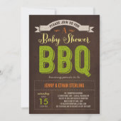 BBQ Baby shower Uitnodiging - Limoen (Voorkant)