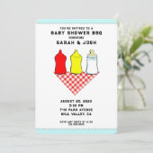 BBQ Baby Shower-uitnodigingen Kaart (Staand voorkant)