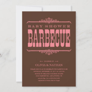 BBQ Baby Shower-uitnodigingen Kaart